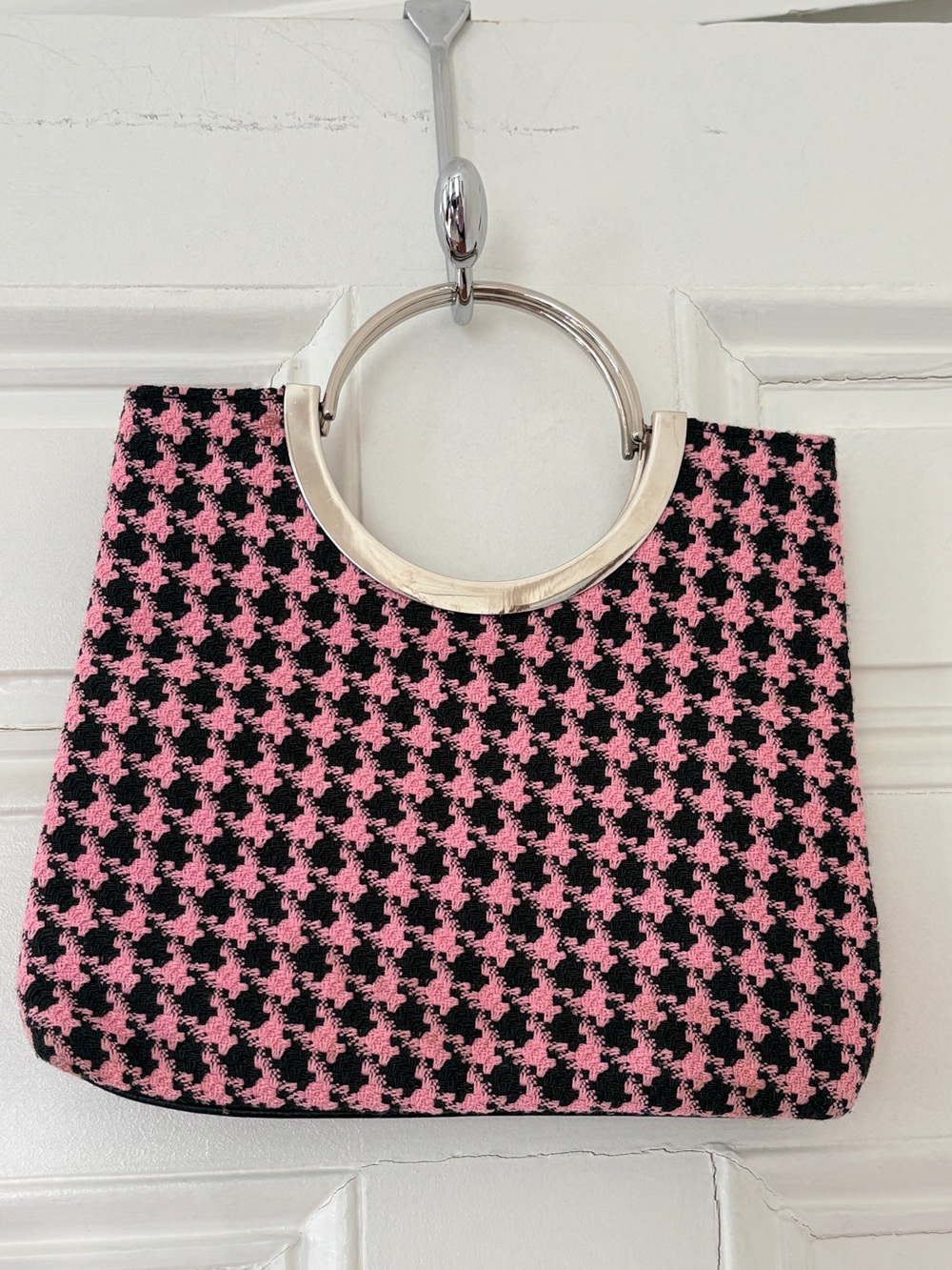 Vintage Pink/Black bag- Silver Hardware - Christian Livingston Designer